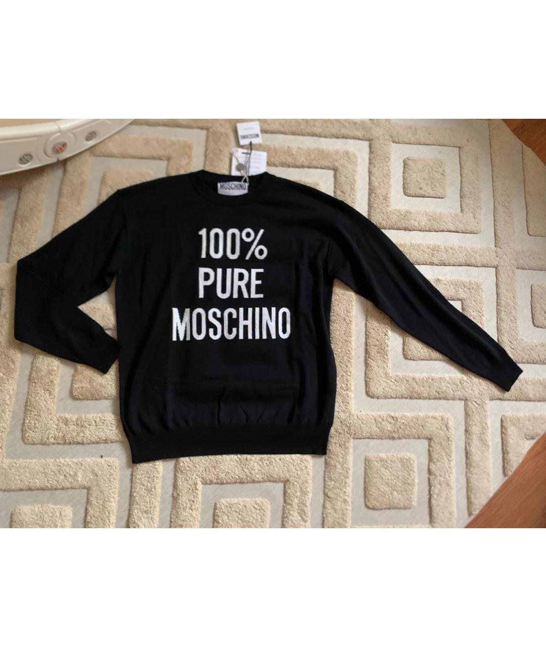 MOSCHINO Черный шерстяной джемпер / свитер, фото 2