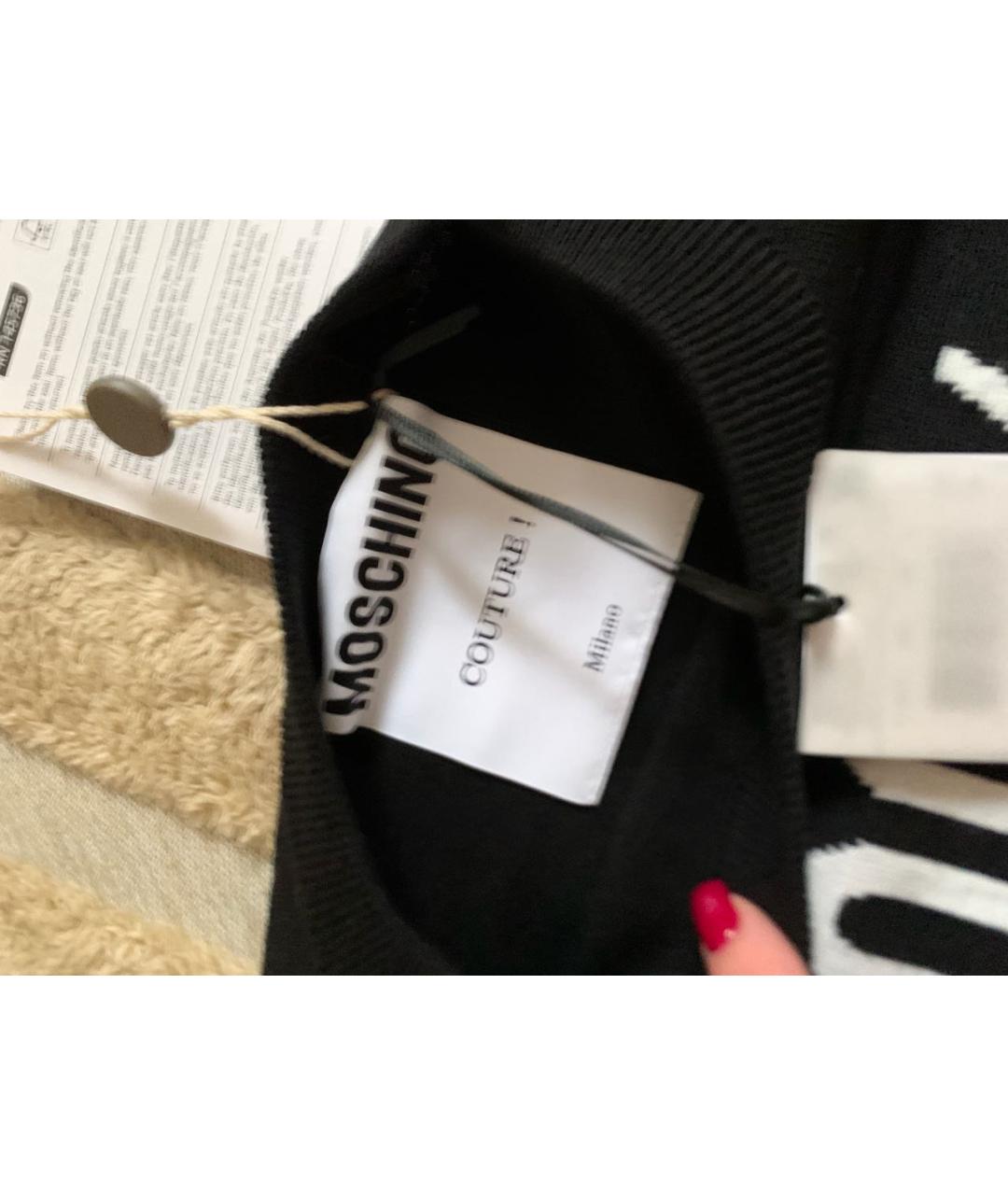 MOSCHINO Черный шерстяной джемпер / свитер, фото 3