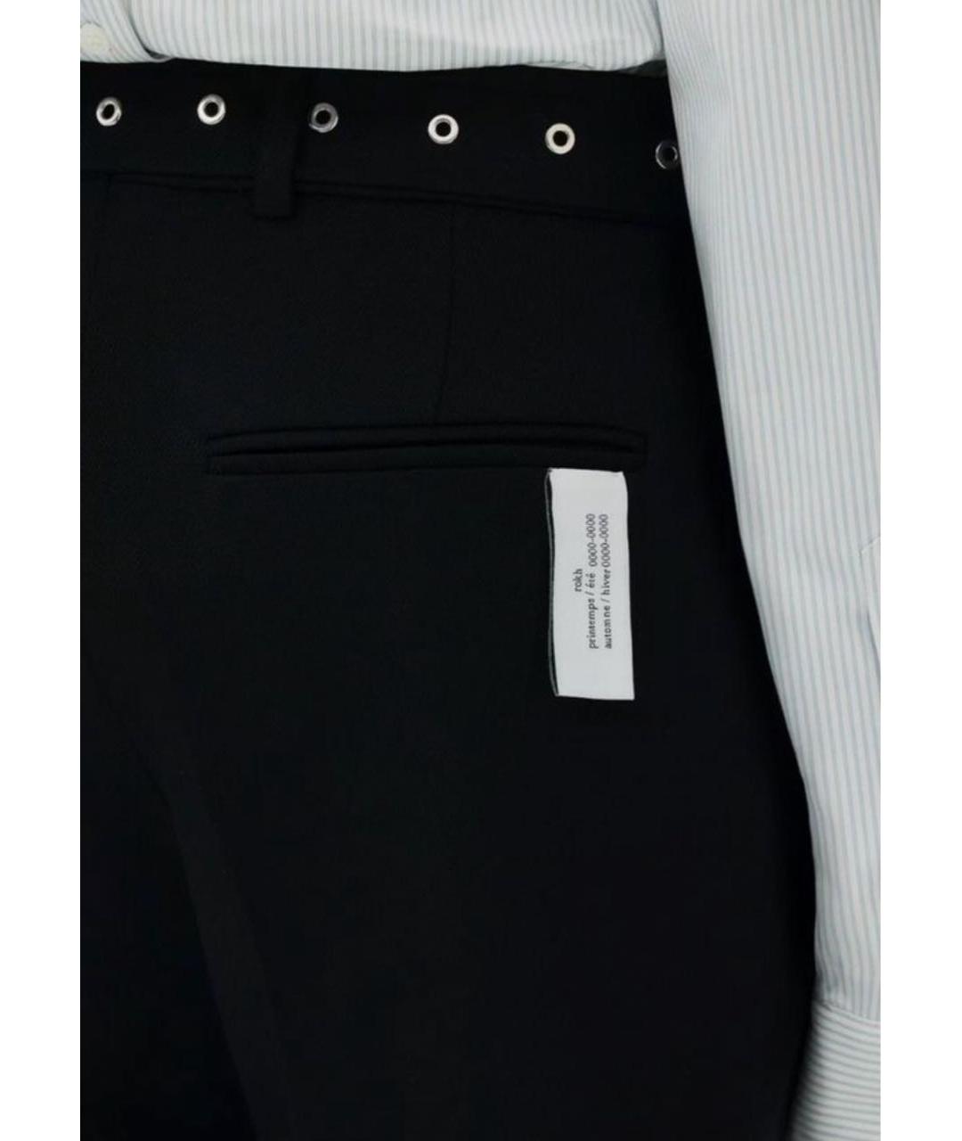 ROKH Черные хлопковые брюки чинос, фото 2