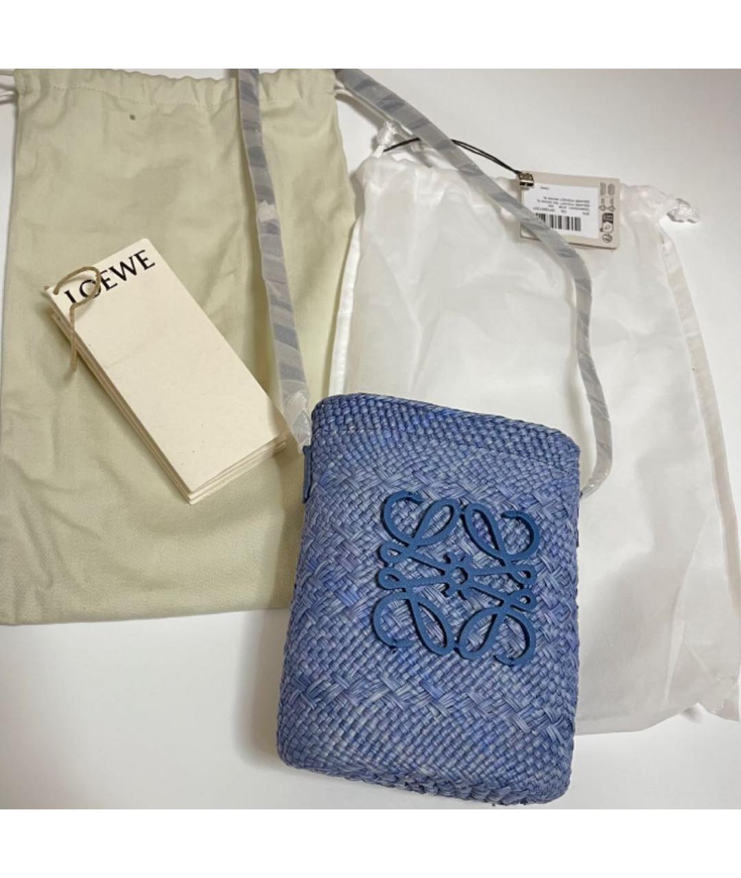 LOEWE Синяя тканевая сумка через плечо, фото 3