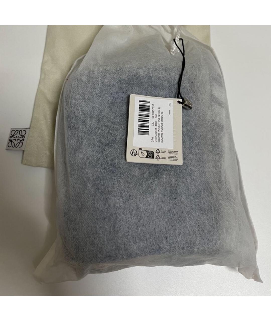 LOEWE Синяя тканевая сумка через плечо, фото 4