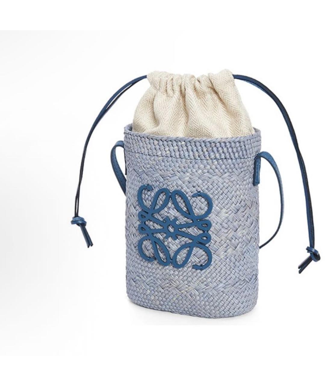 LOEWE Синяя тканевая сумка через плечо, фото 2