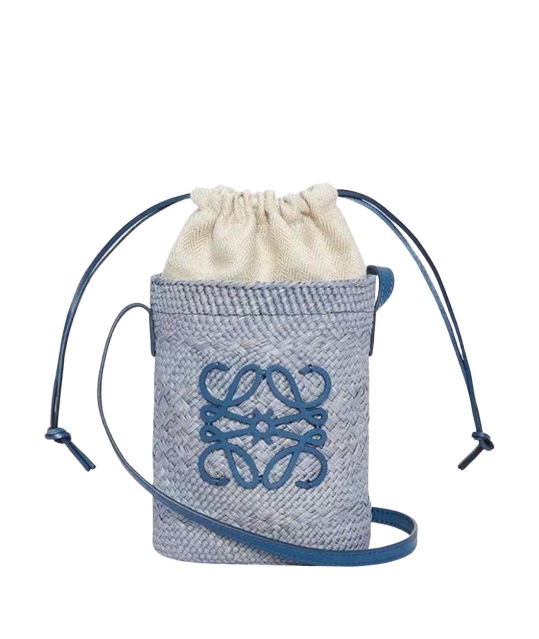 LOEWE Синяя тканевая сумка через плечо, фото 8