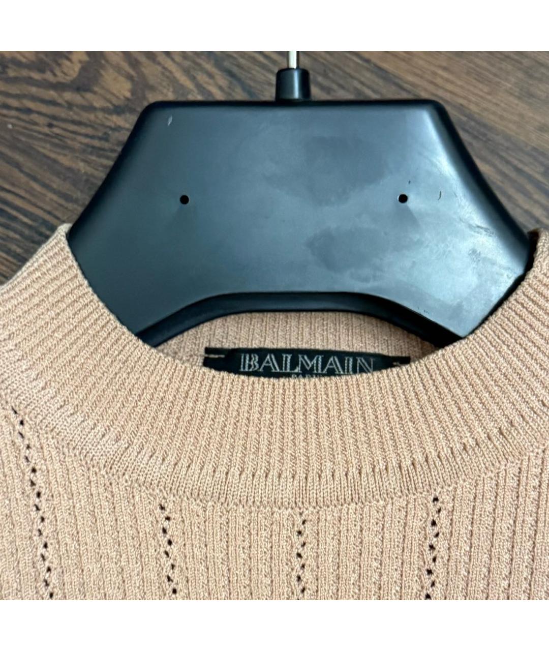 BALMAIN Бежевый джемпер / свитер, фото 4
