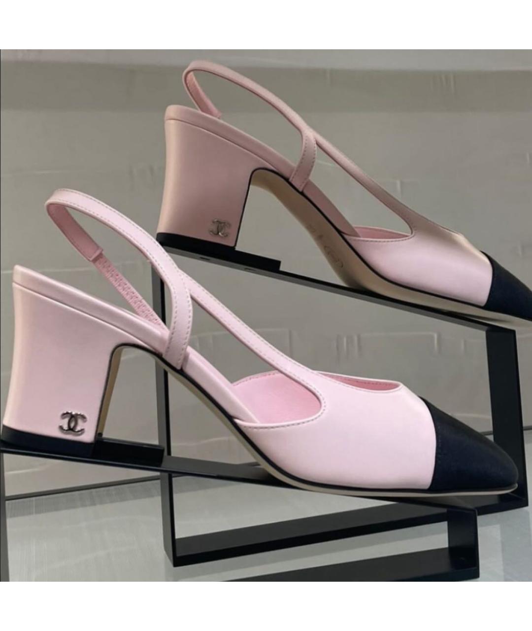 CHANEL Розовые кожаные туфли, фото 2