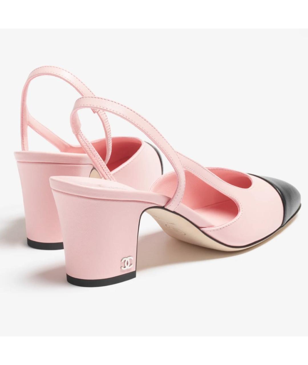 CHANEL Розовые кожаные туфли, фото 3