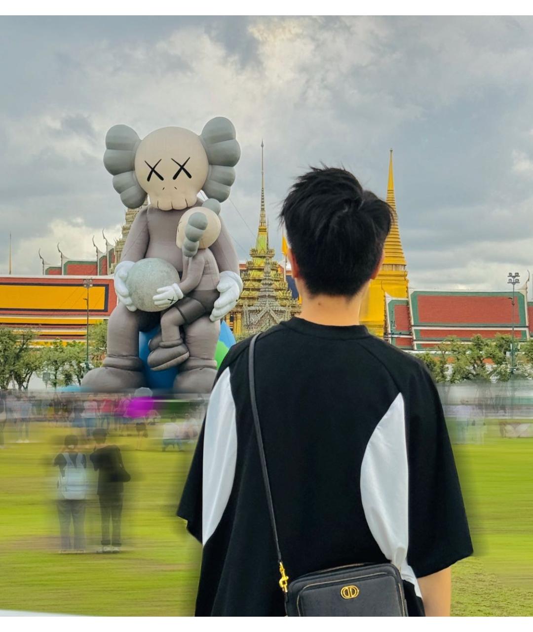 CHRISTIAN DIOR Черная кожаная сумка на плечо, фото 8