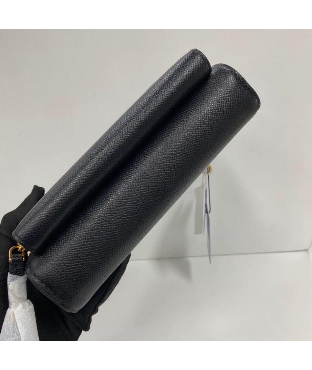 CHRISTIAN DIOR Черная кожаная сумка на плечо, фото 6