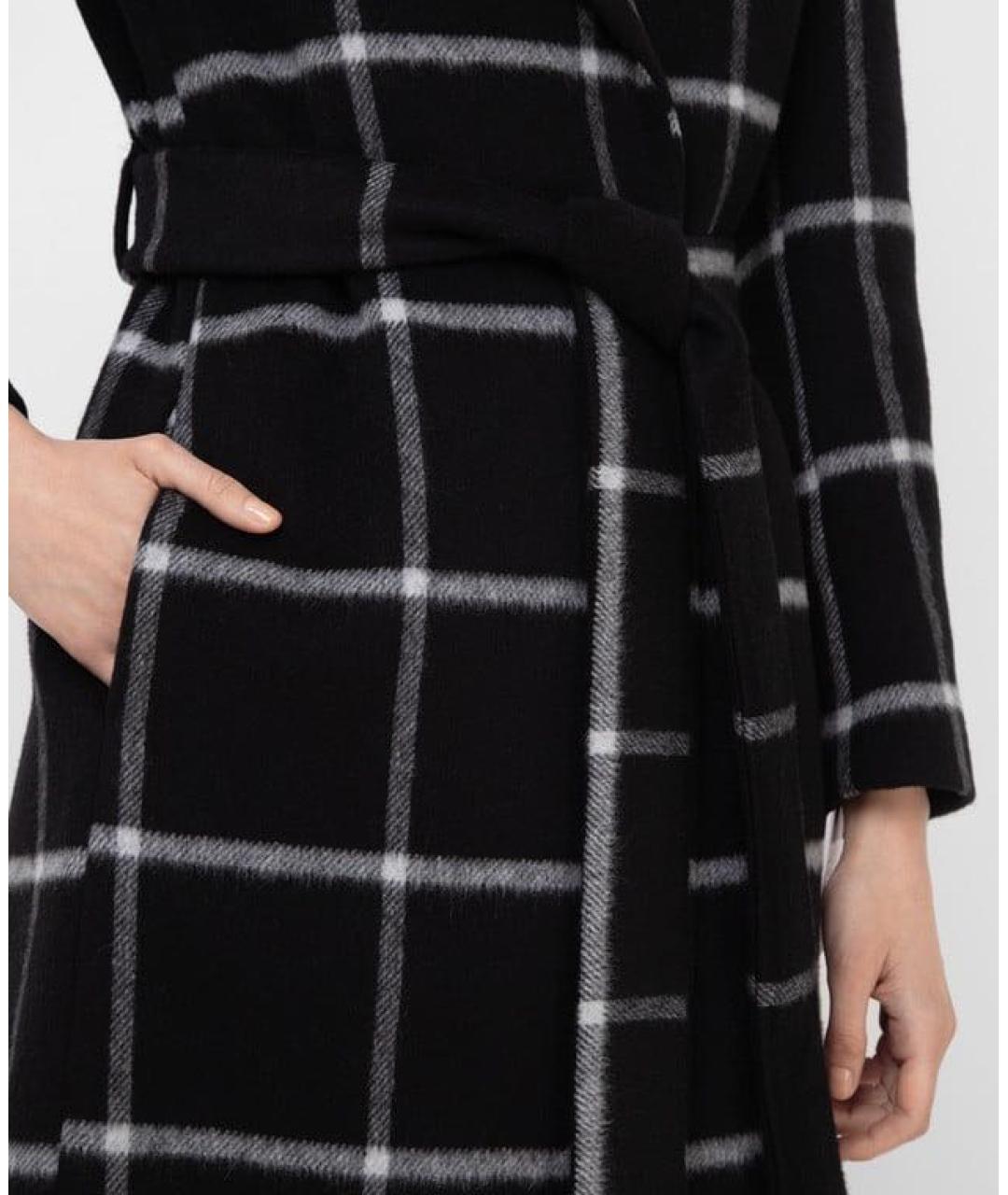 RED VALENTINO Черное шерстяное пальто, фото 3