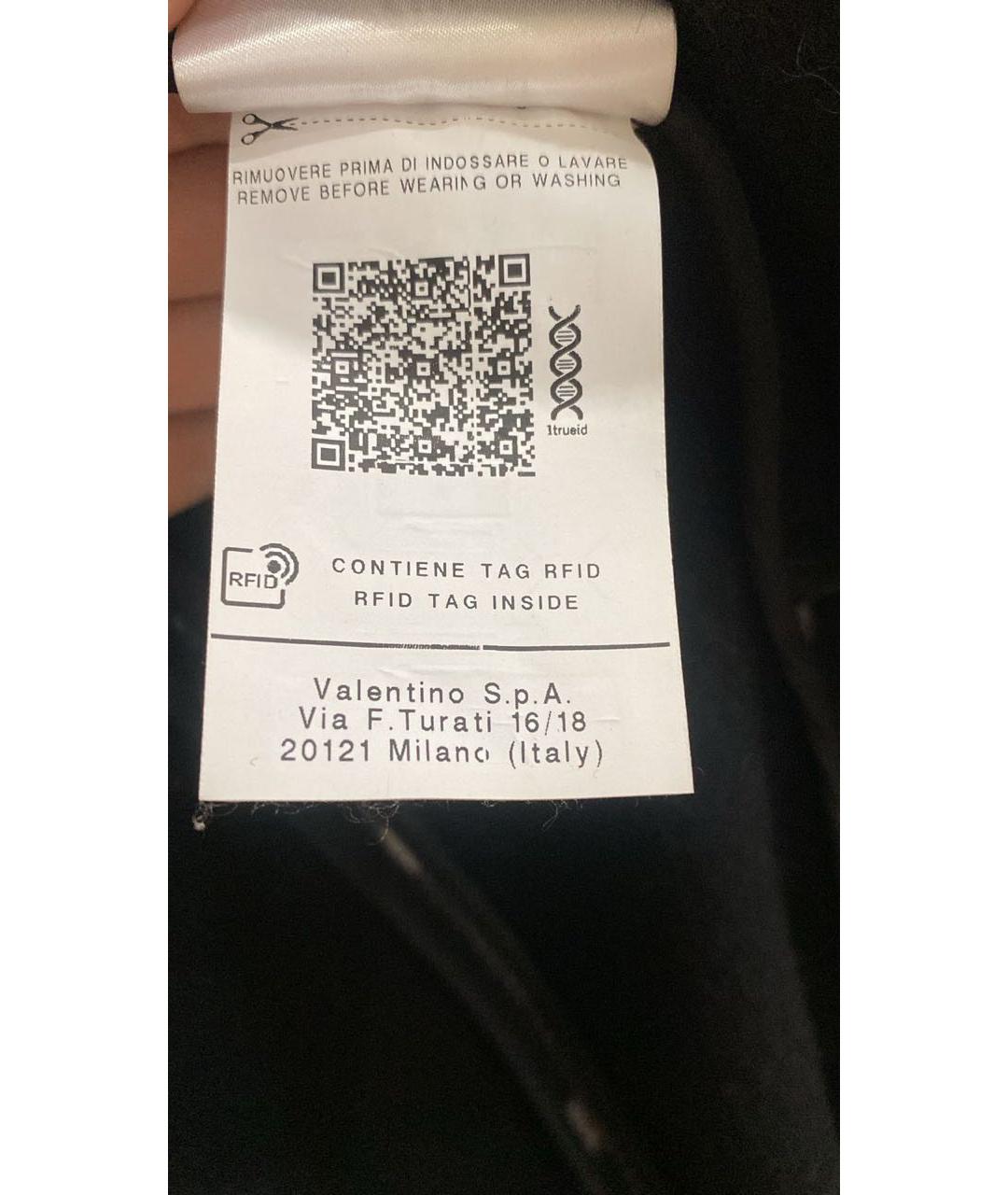 RED VALENTINO Черное шерстяное пальто, фото 7