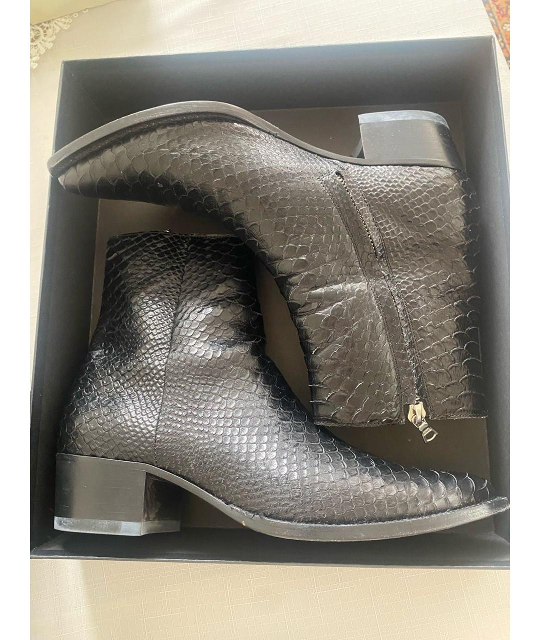 AMIRI Черные кожаные высокие ботинки, фото 2