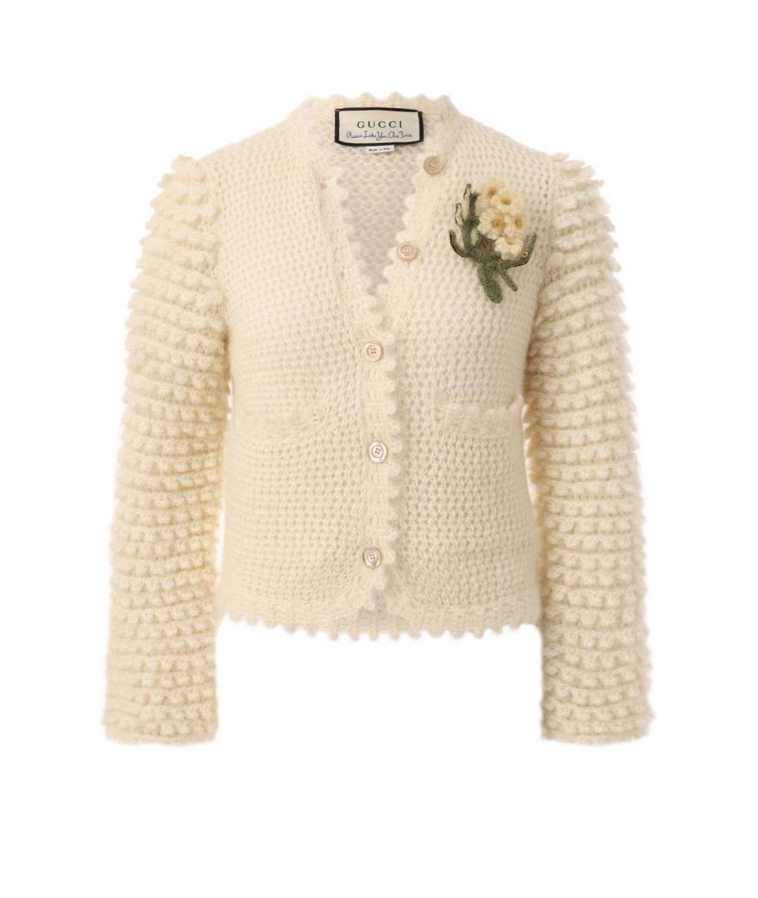 GUCCI Бежевый шерстяной кардиган, фото 4