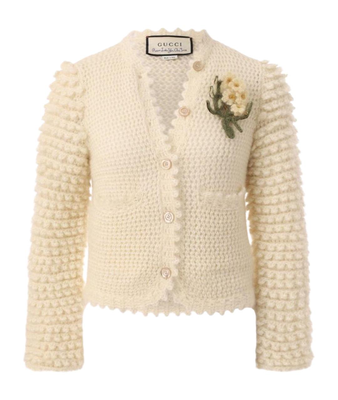 GUCCI Бежевый шерстяной кардиган, фото 1