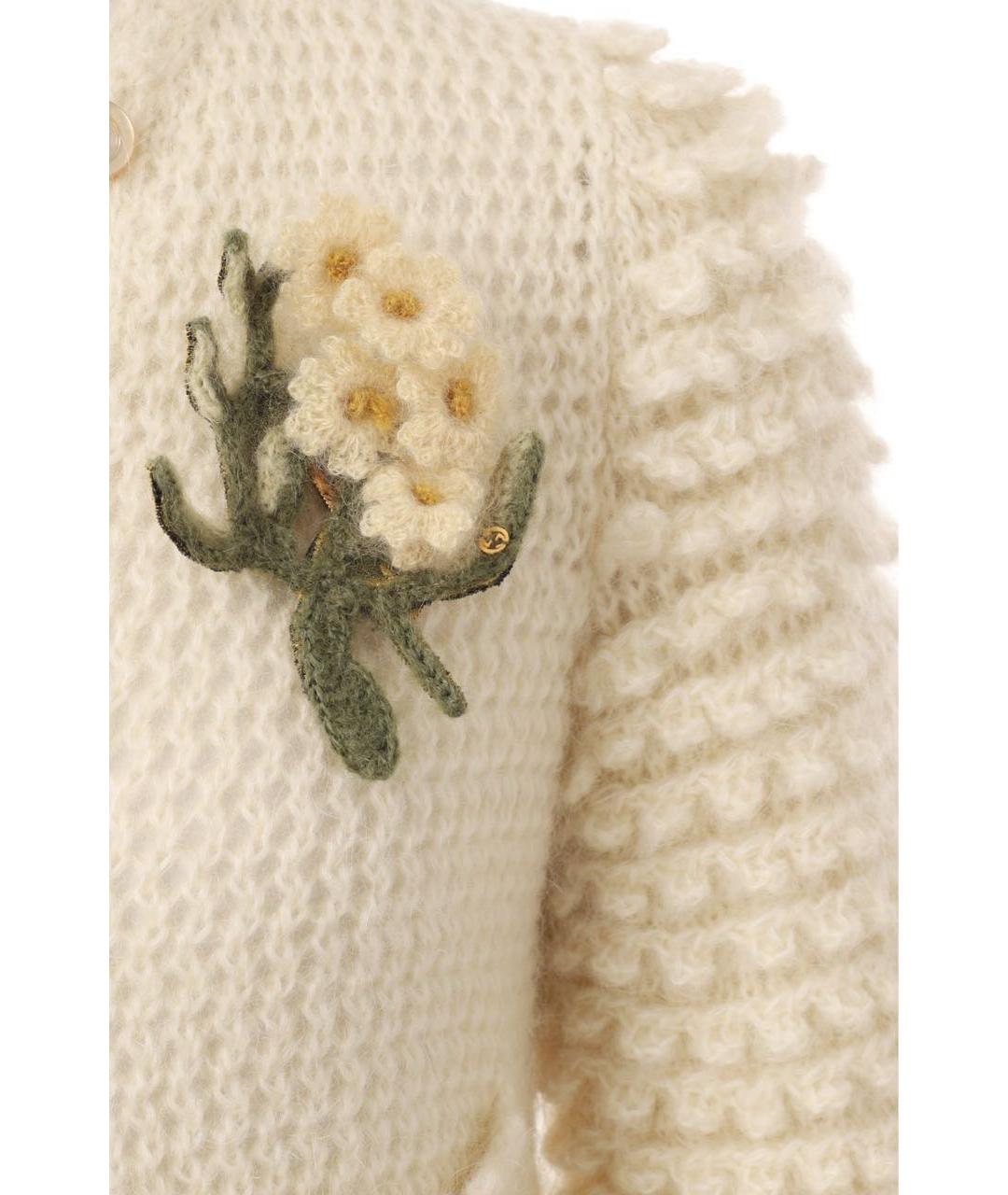 GUCCI Бежевый шерстяной кардиган, фото 3