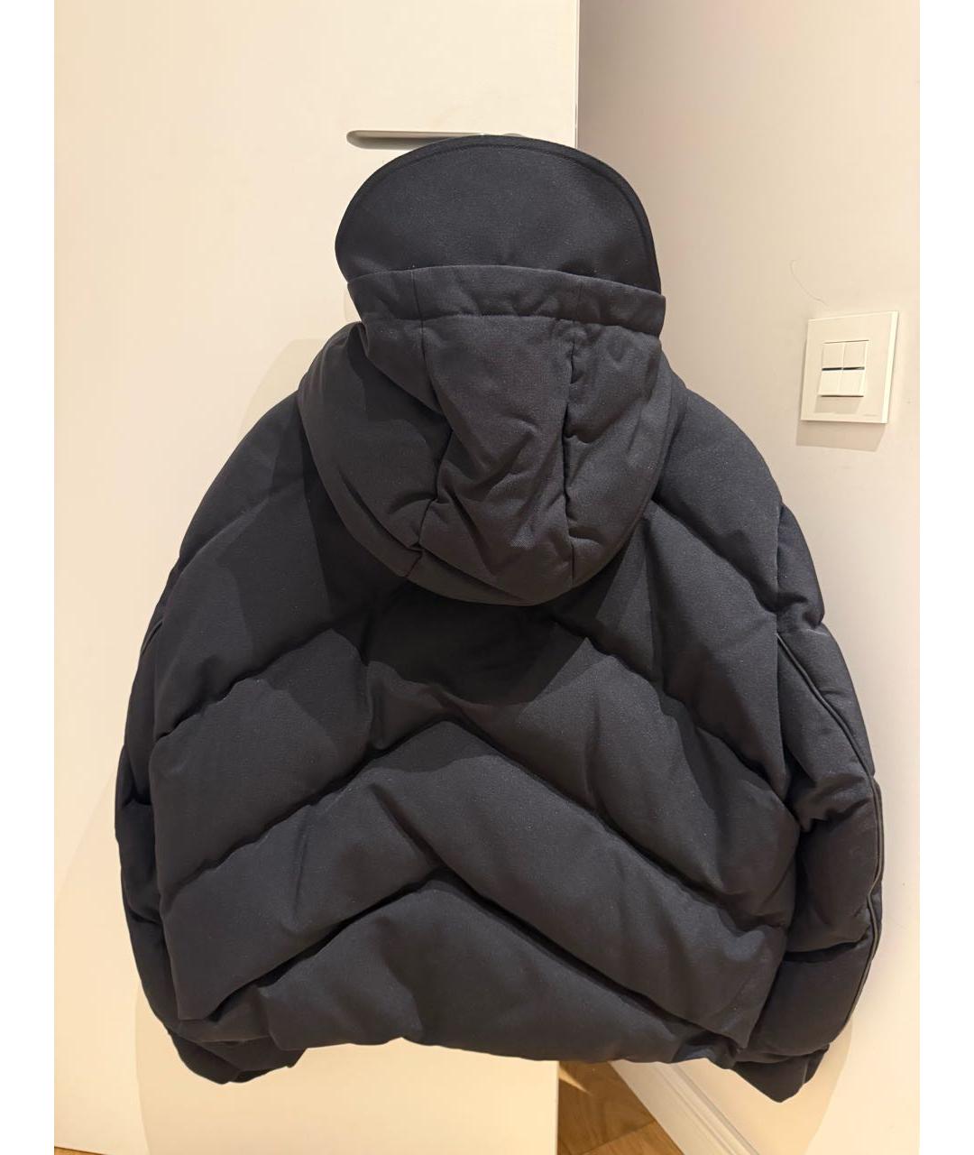 HERMES Черный полиэстеровый пуховик, фото 2