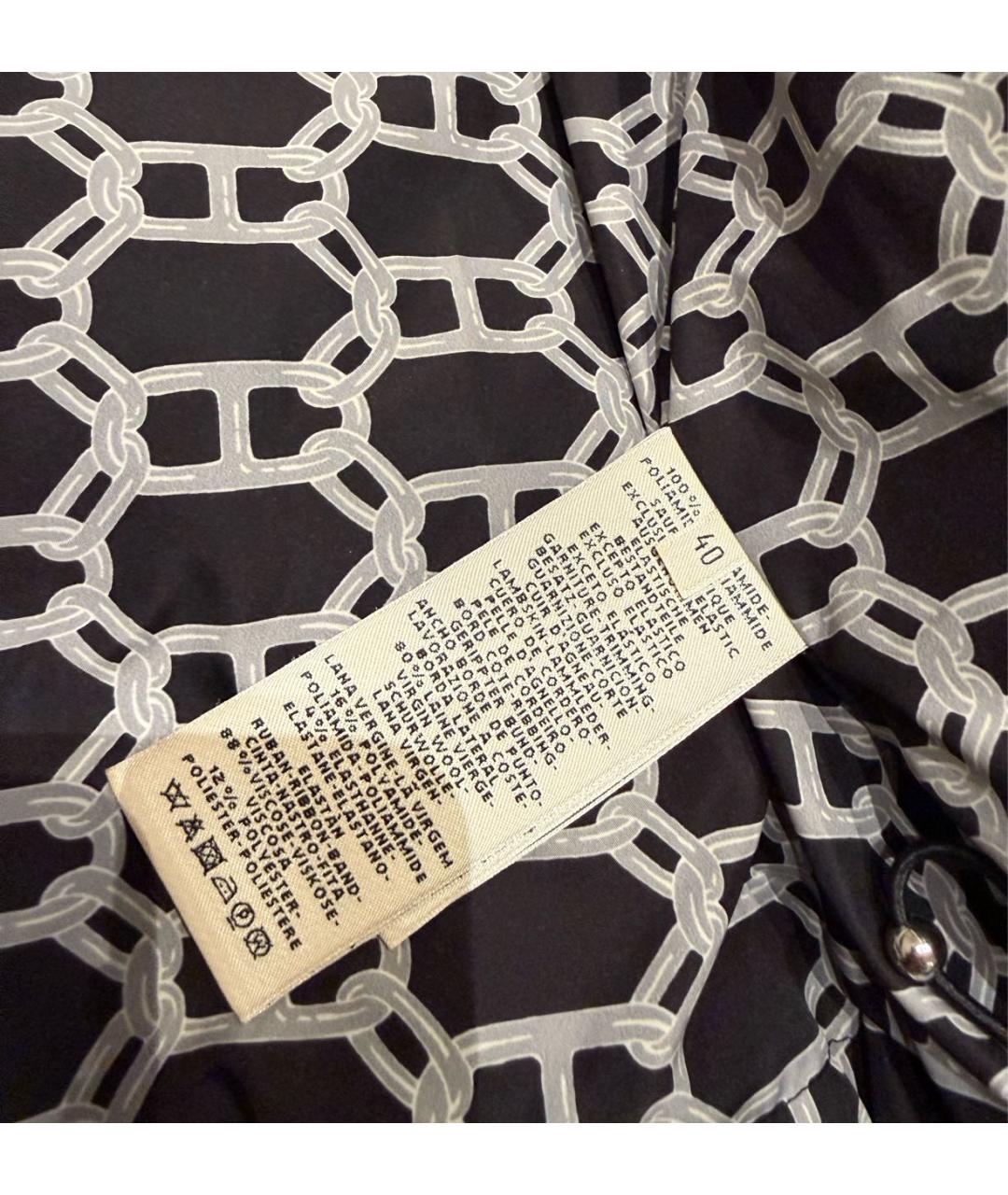 HERMES Черный полиэстеровый пуховик, фото 5