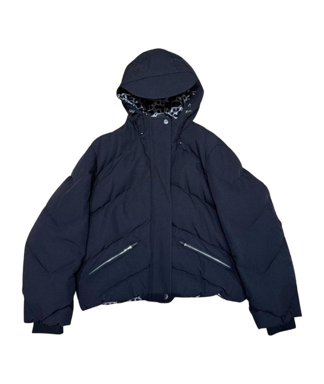 HERMES Черный полиэстеровый пуховик, фото 1