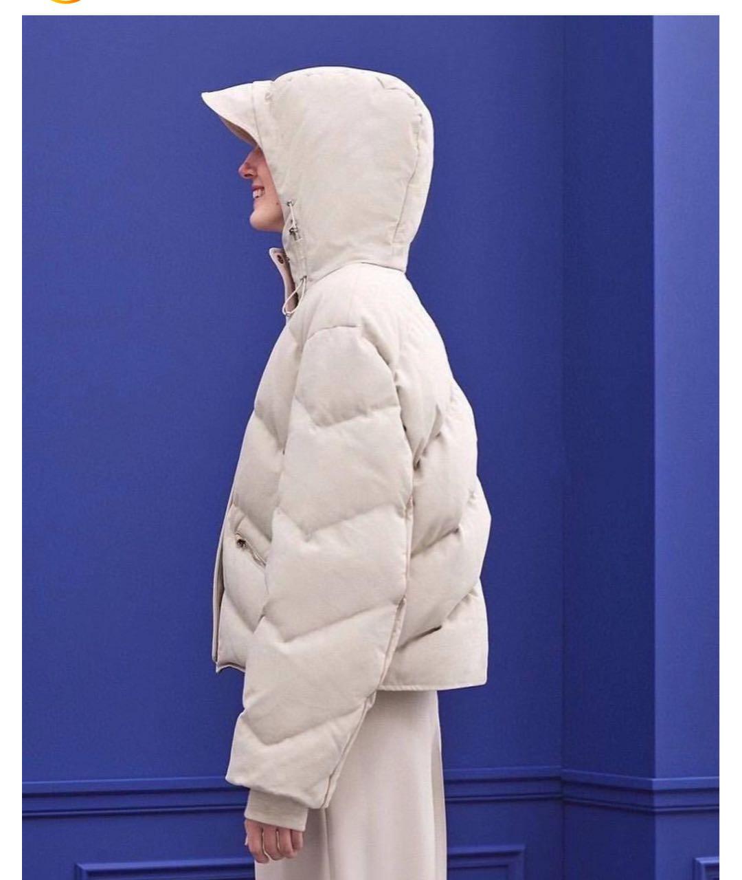 HERMES Черный полиэстеровый пуховик, фото 7