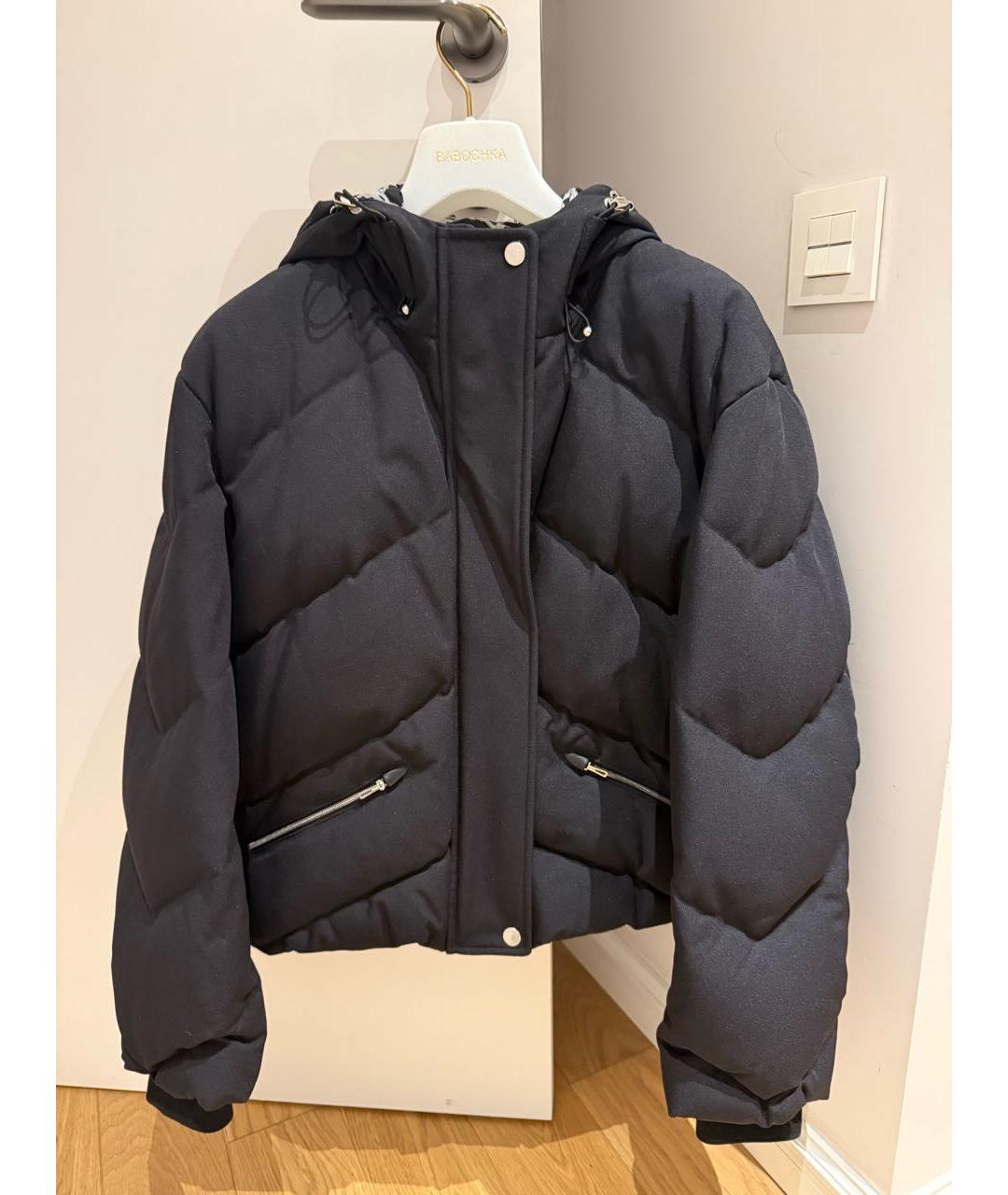 HERMES Черный полиэстеровый пуховик, фото 3