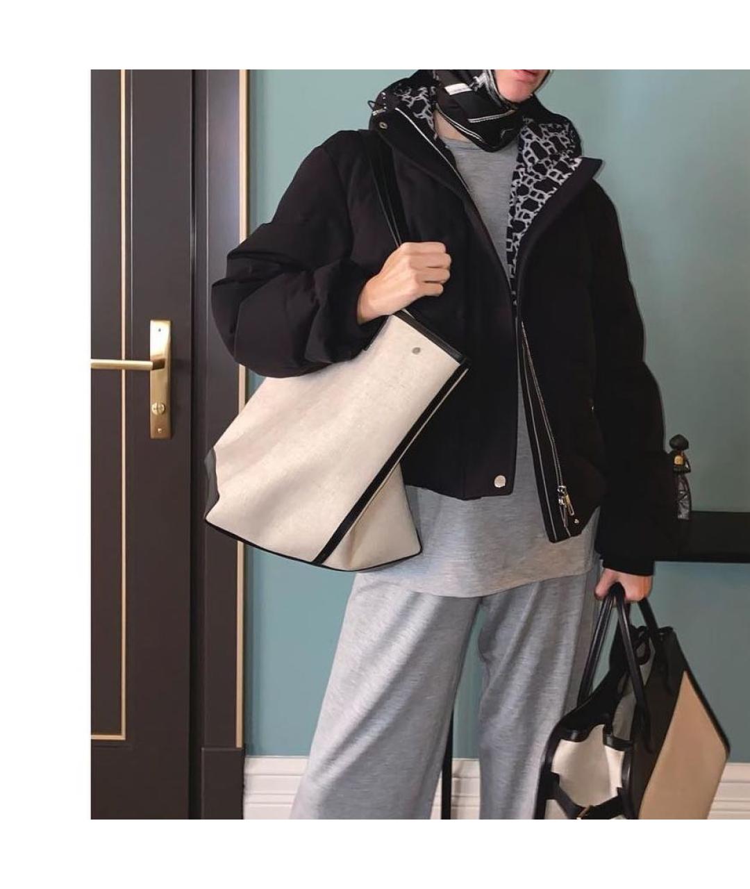 HERMES Черный полиэстеровый пуховик, фото 8