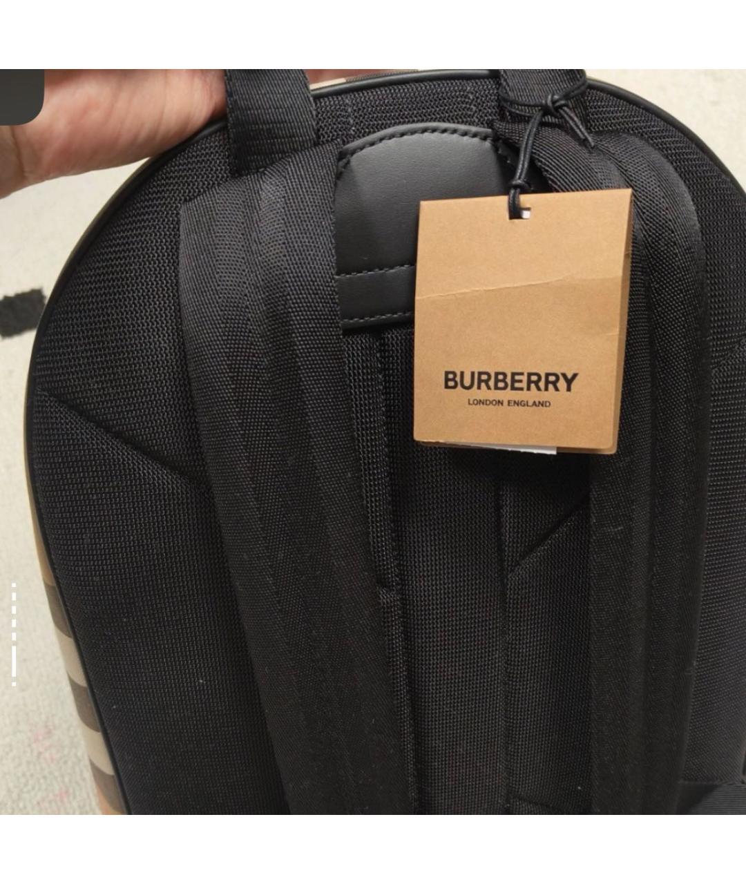 BURBERRY Бежевый кожаный рюкзак, фото 3
