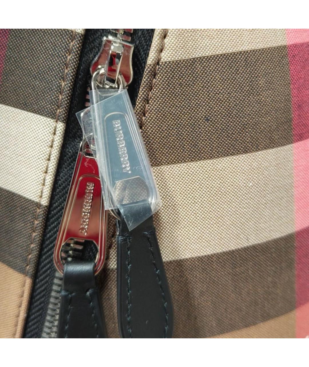 BURBERRY Бежевый кожаный рюкзак, фото 5