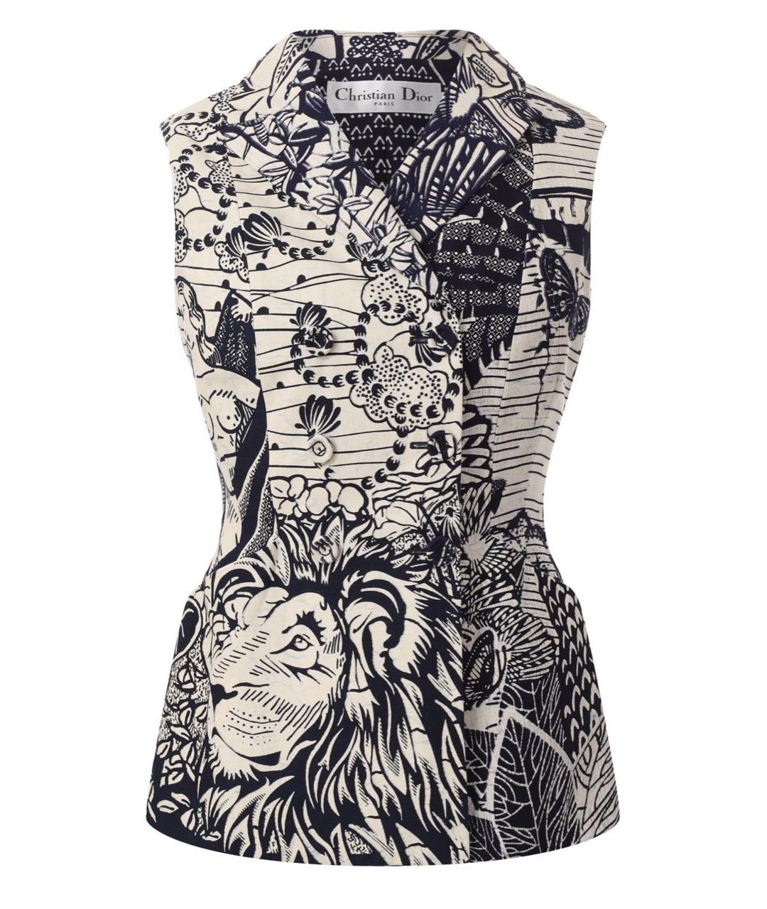 CHRISTIAN DIOR Мульти хлопковый жилет, фото 5