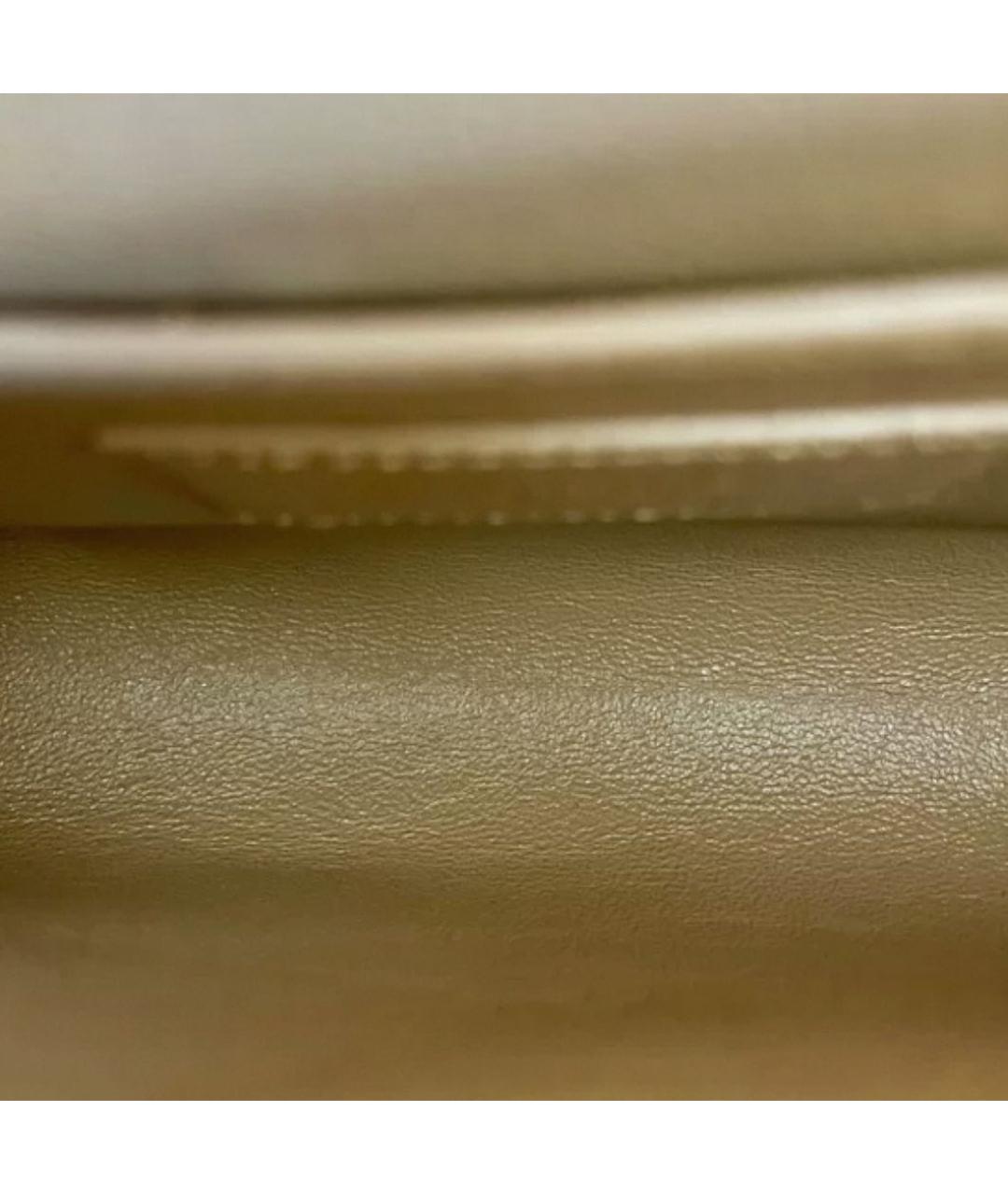 SAINT LAURENT Бежевая кожаная сумка через плечо, фото 7