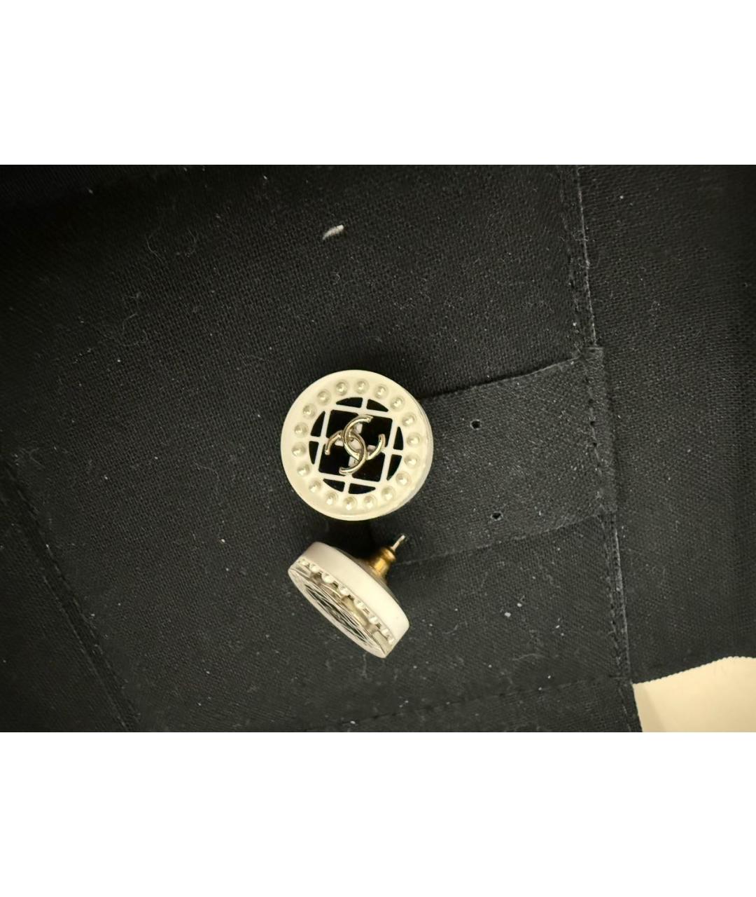 CHANEL Белые металлические серьги, фото 2