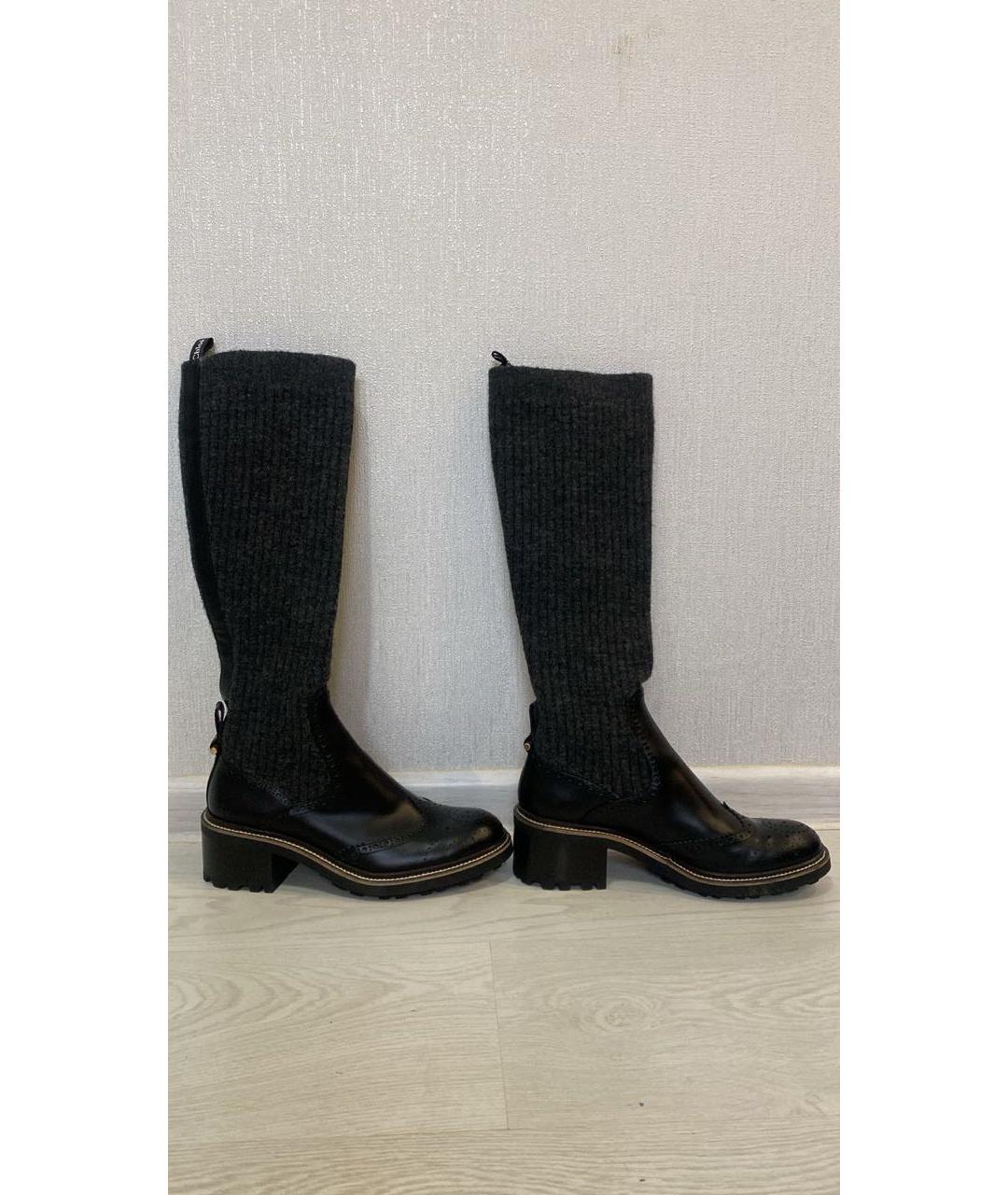 CHLOE Черные кожаные сапоги, фото 2