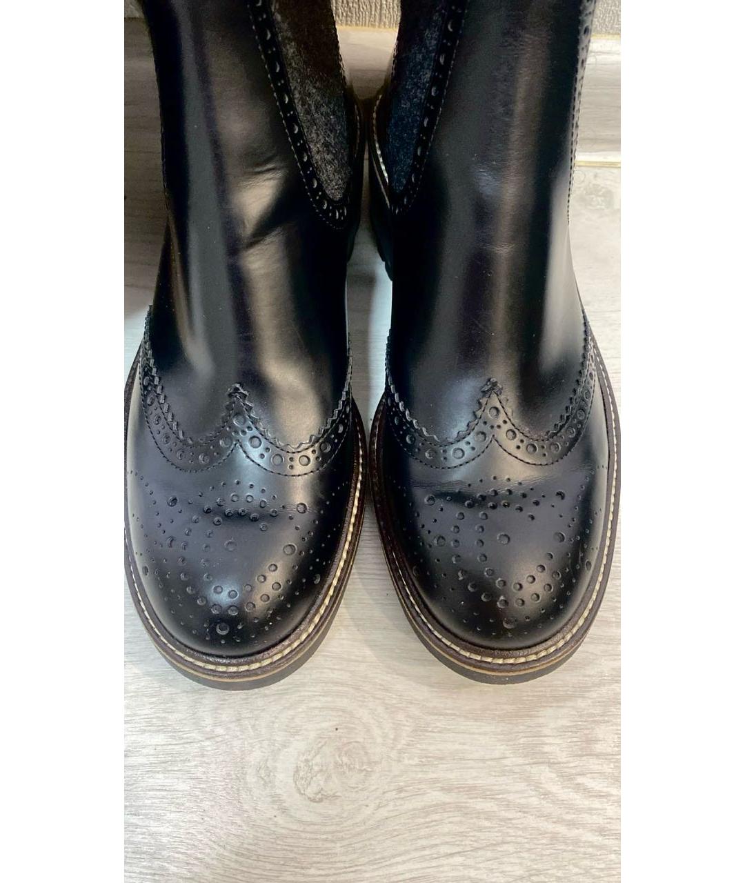 CHLOE Черные кожаные сапоги, фото 4