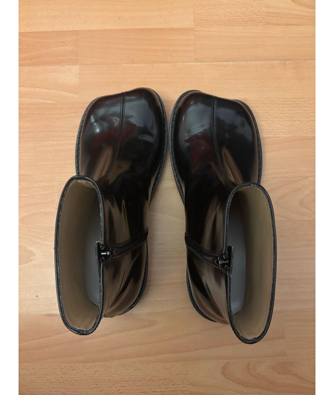 MM6 MAISON MARGIELA Черные кожаные высокие ботинки, фото 3