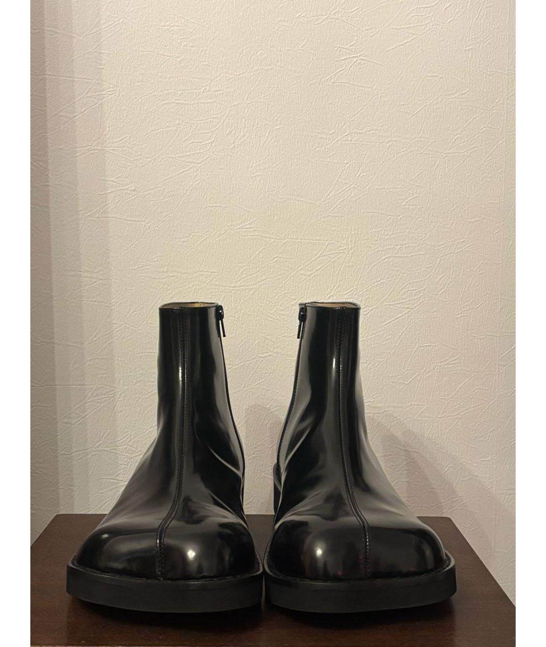 MM6 MAISON MARGIELA Черные кожаные высокие ботинки, фото 2