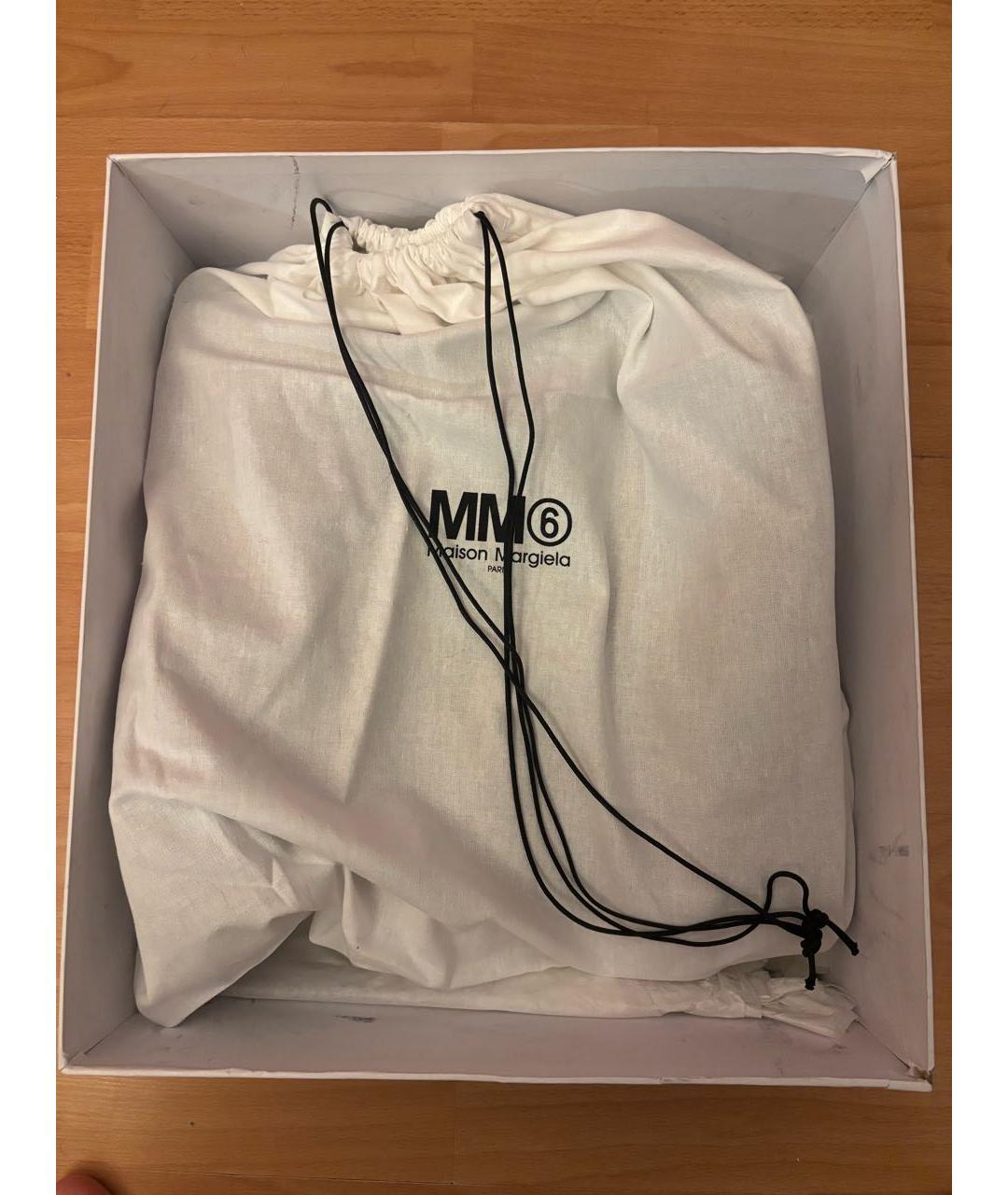 MM6 MAISON MARGIELA Черные кожаные высокие ботинки, фото 5