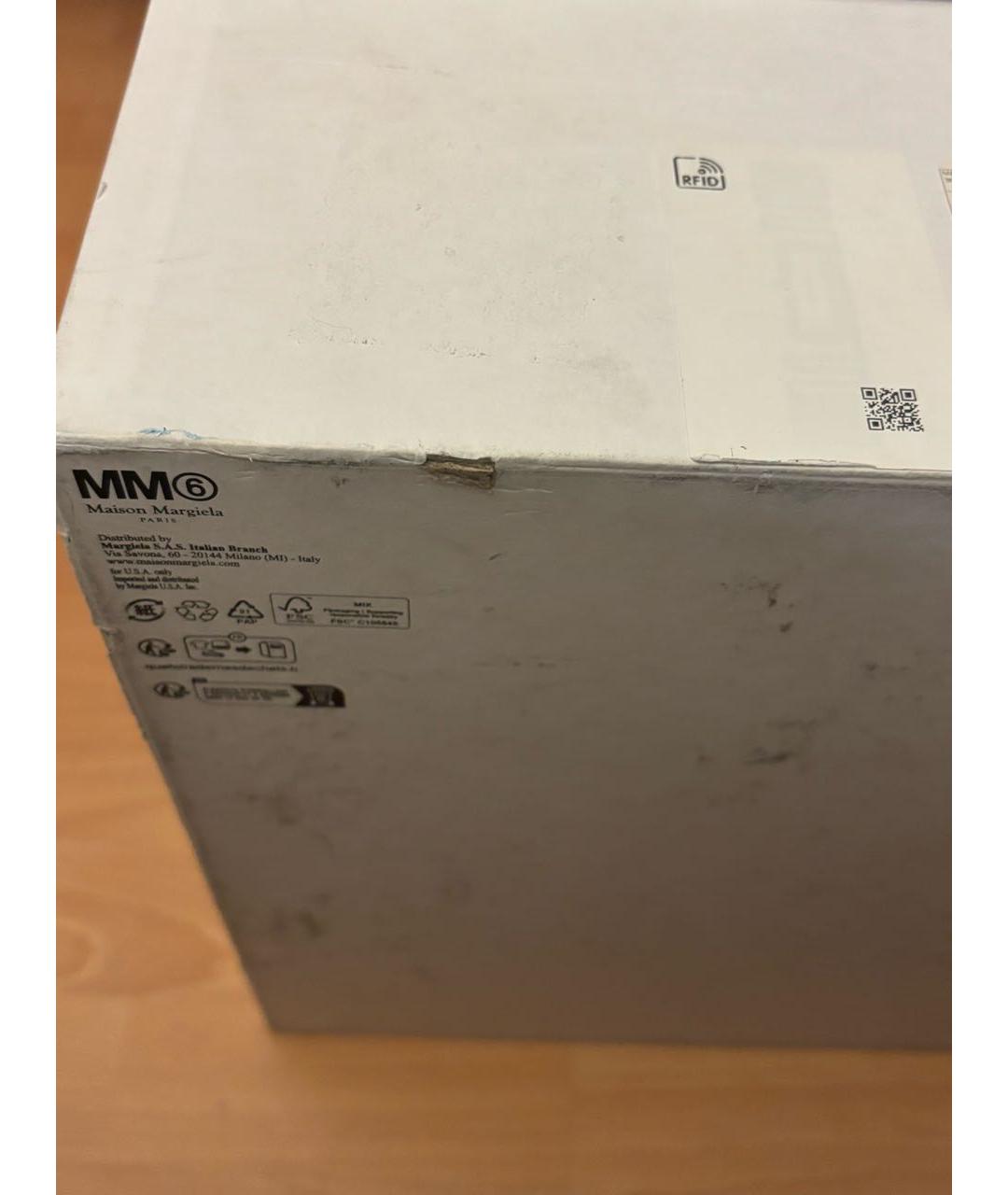 MM6 MAISON MARGIELA Черные кожаные высокие ботинки, фото 7