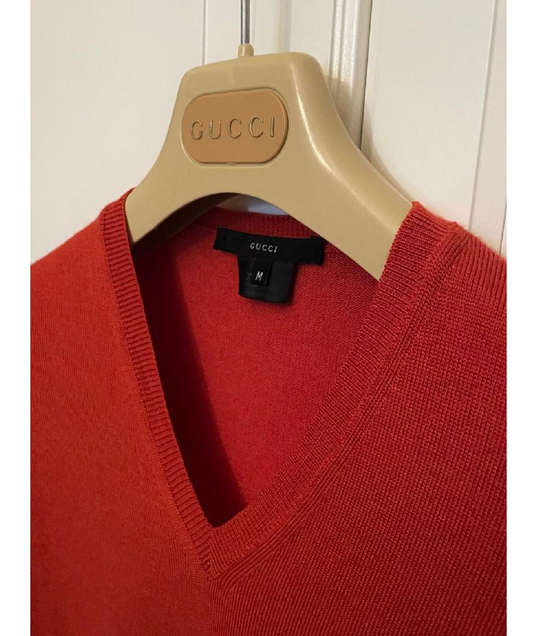 GUCCI Красный кашемировый джемпер / свитер, фото 3