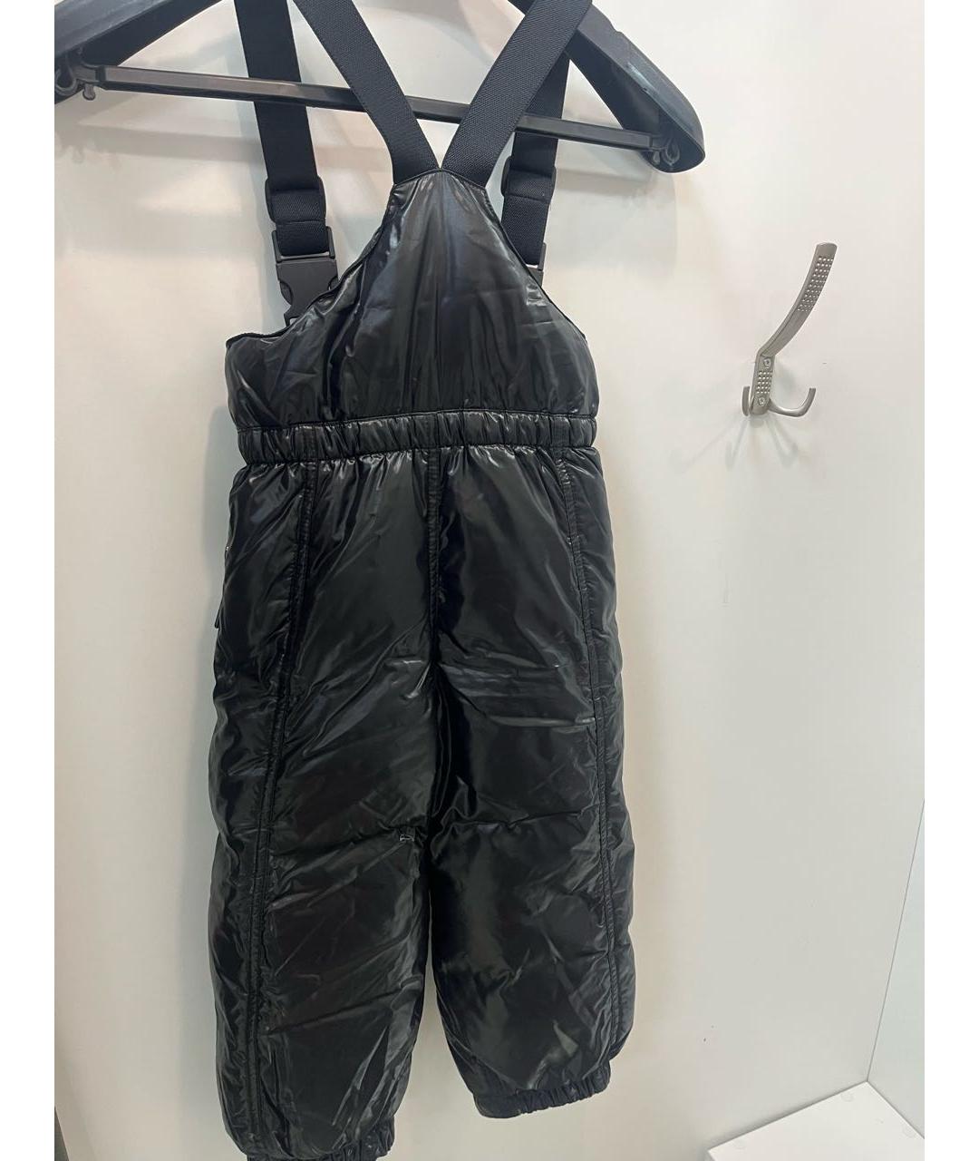 MONCLER Черные полиэстеровые брюки и шорты, фото 3