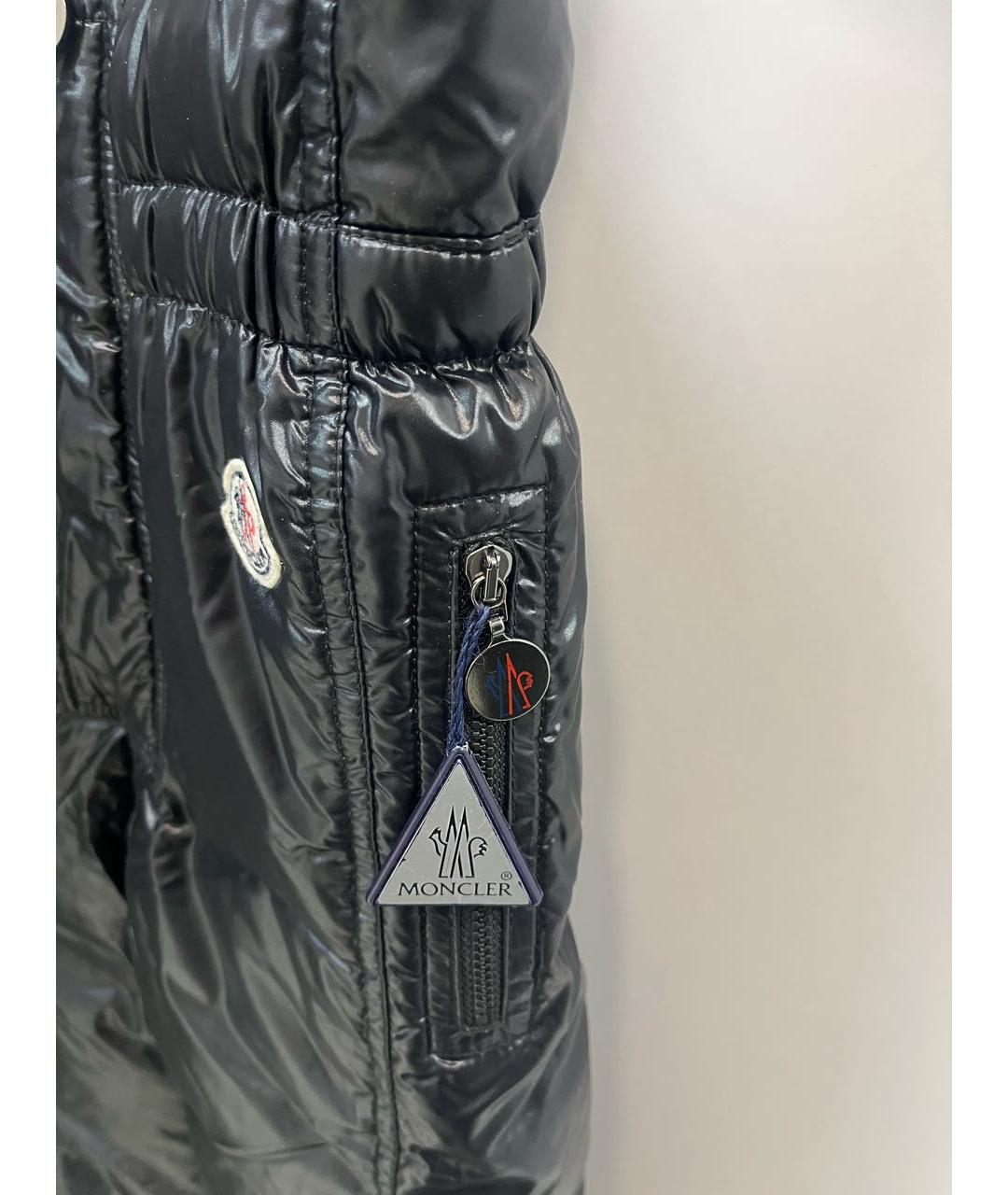 MONCLER Черные полиэстеровые брюки и шорты, фото 4