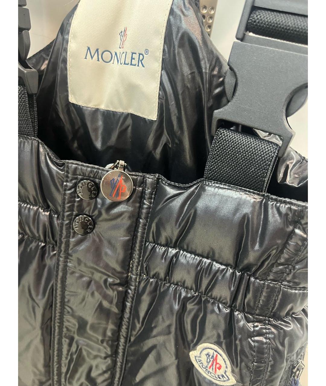 MONCLER Черные полиэстеровые брюки и шорты, фото 5