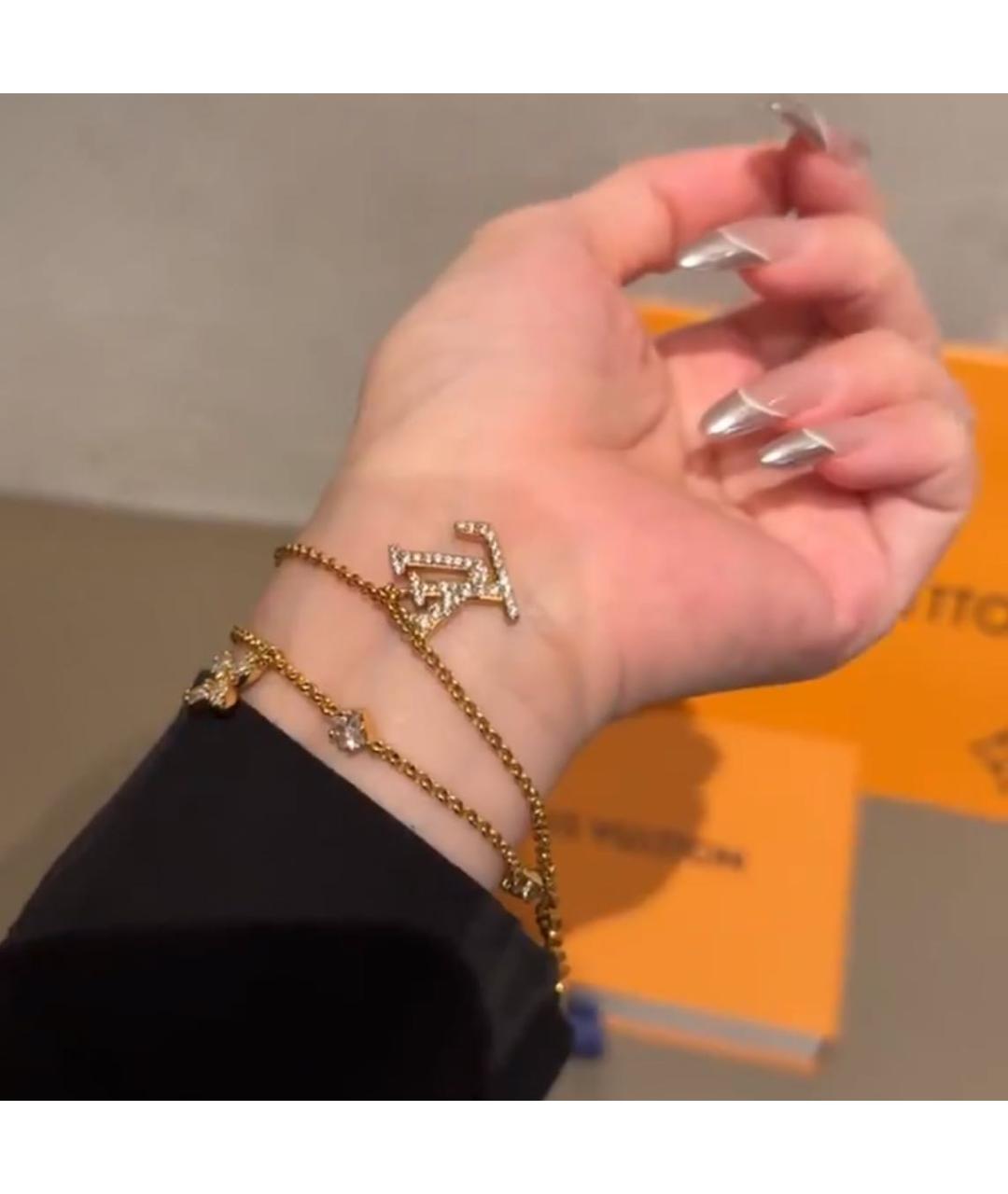 LOUIS VUITTON Золотой металлический браслет, фото 3