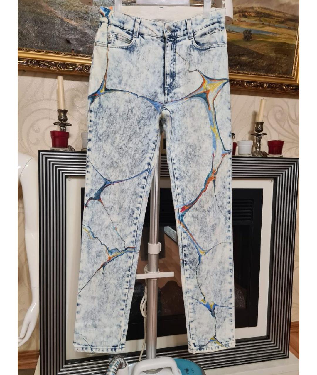 STELLA MCCARTNEY Голубые хлопковые прямые джинсы, фото 8