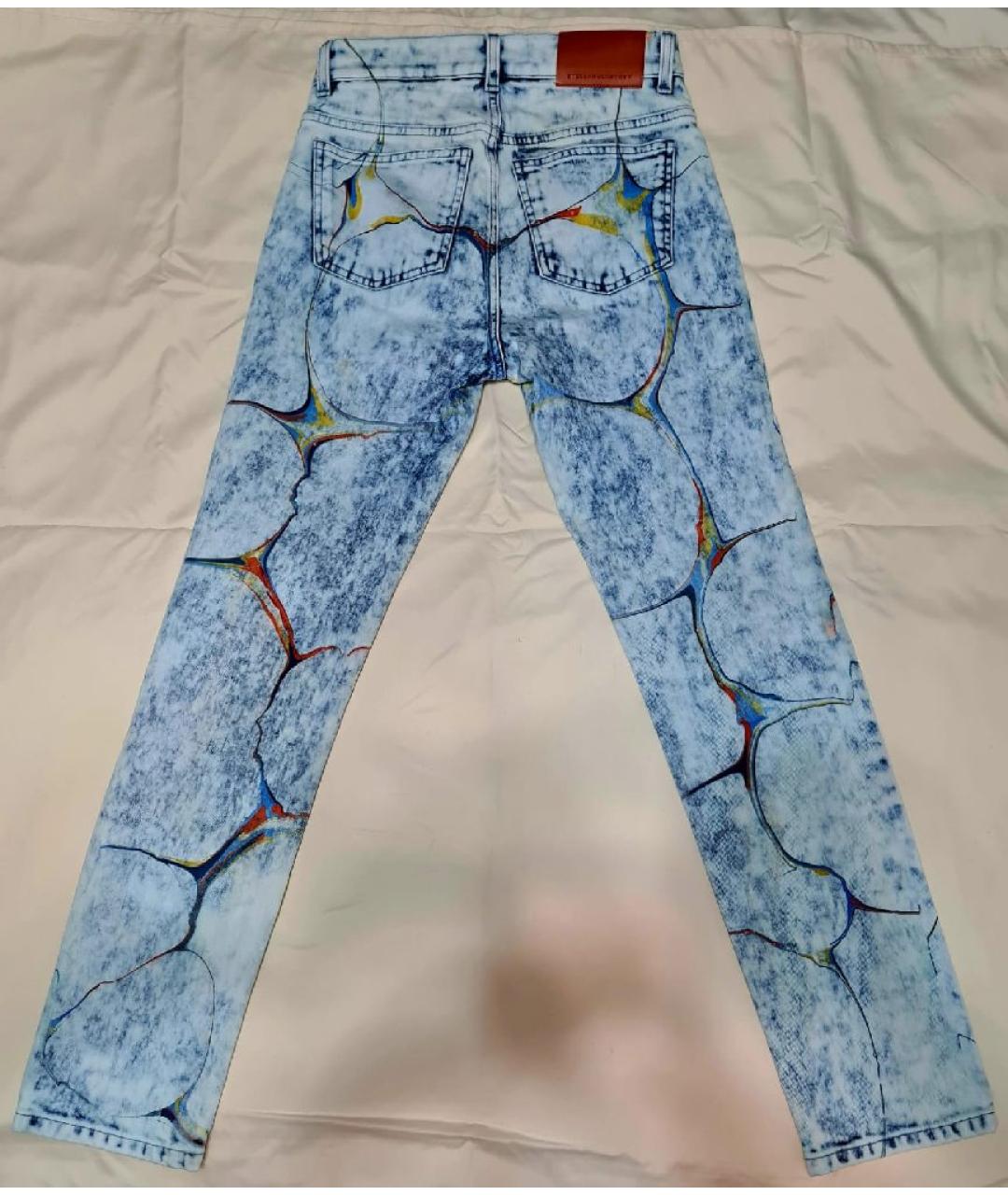 STELLA MCCARTNEY Голубые хлопковые прямые джинсы, фото 2