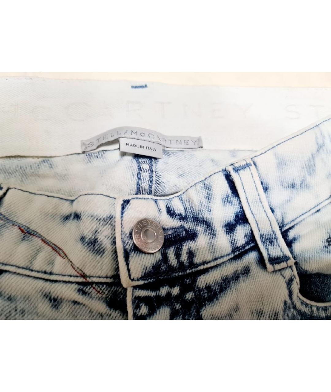 STELLA MCCARTNEY Голубые хлопковые прямые джинсы, фото 5