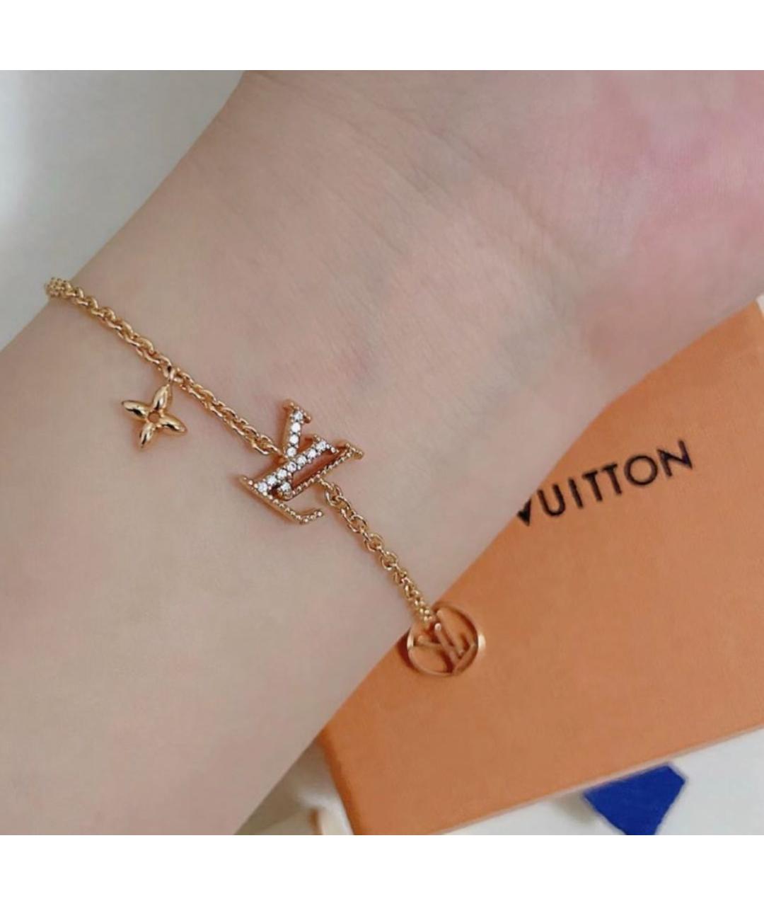 LOUIS VUITTON Золотой металлический браслет, фото 2