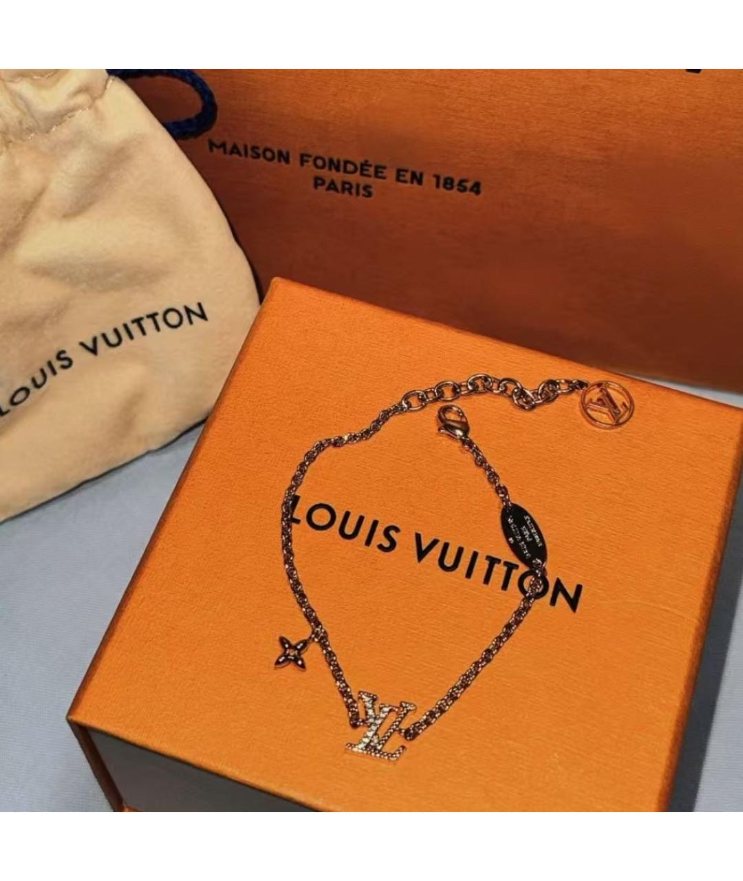 LOUIS VUITTON Золотой металлический браслет, фото 4