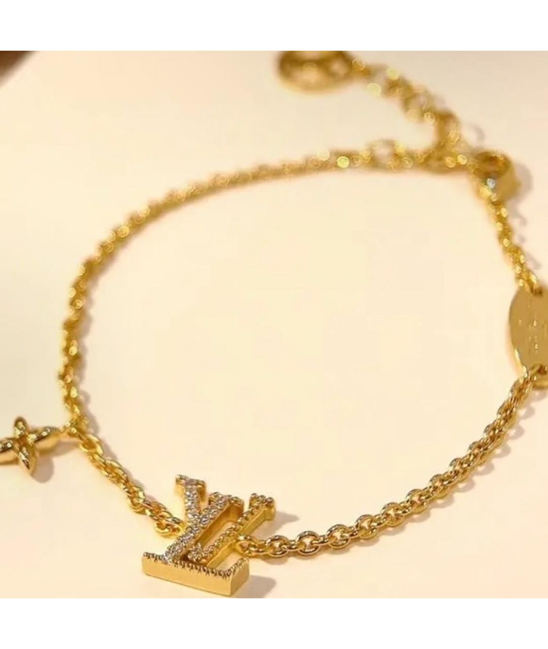 LOUIS VUITTON Золотой металлический браслет, фото 3