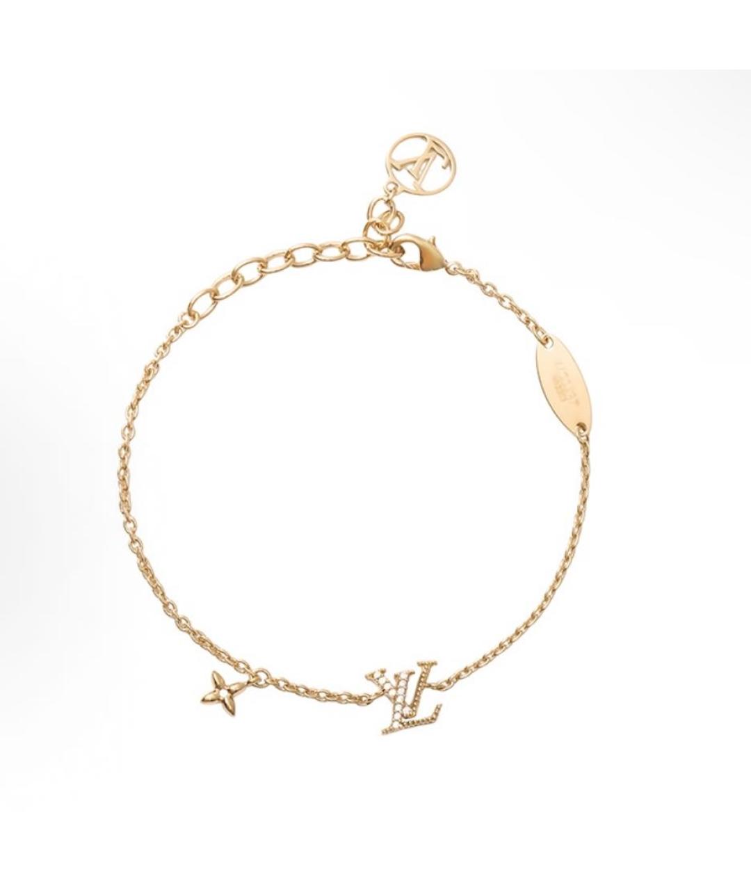 LOUIS VUITTON Золотой металлический браслет, фото 5