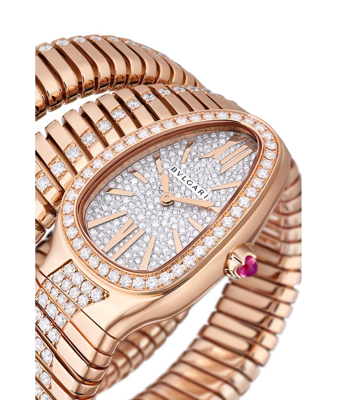 BVLGARI Бежевые часы из розового золота, фото 2