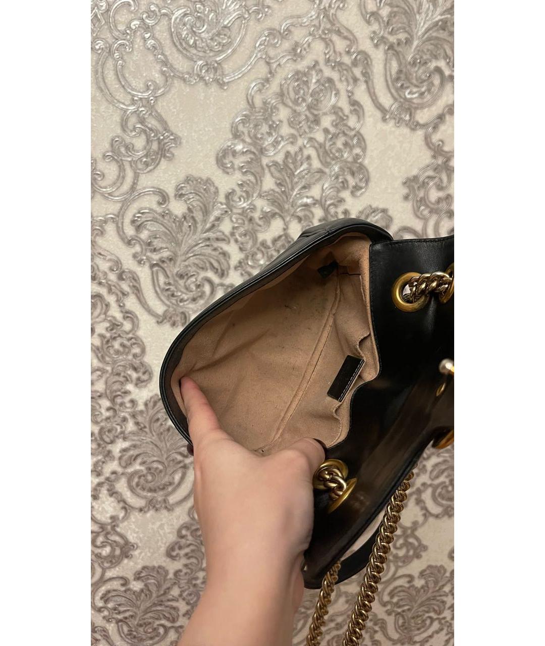 GUCCI Черная кожаная сумка через плечо, фото 5