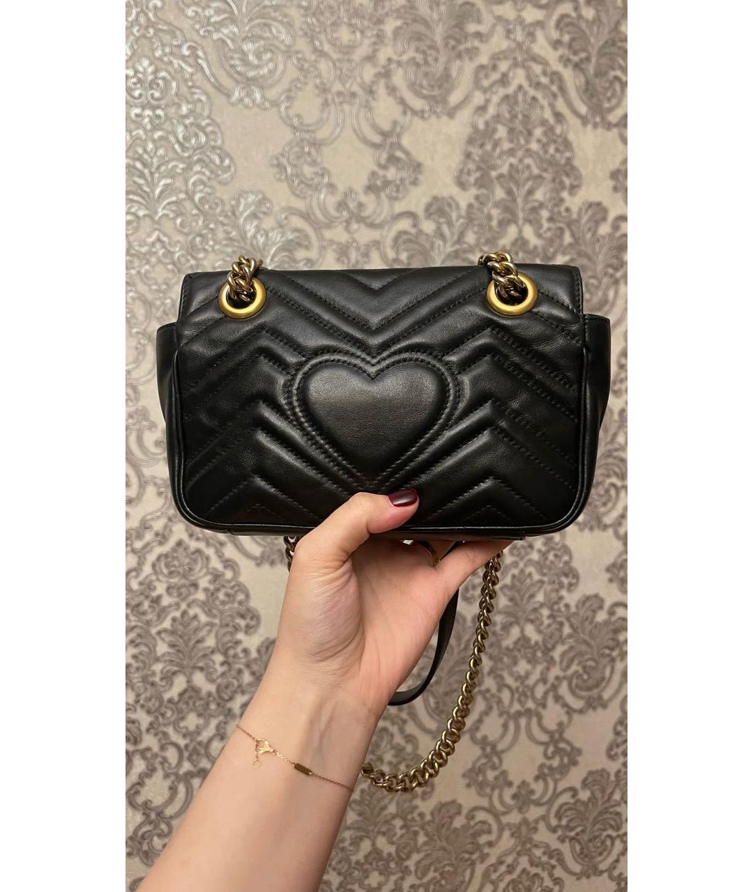 GUCCI Черная кожаная сумка через плечо, фото 3